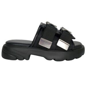 Bottega Veneta Flash Buckle Leather Slides